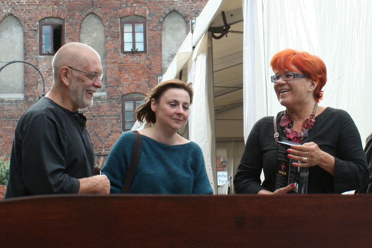 Od lewej Jerzy Puszcz, Katarzyna Radulewicz jedna z organizatorek Dni Lidzbarka, Jolanta Adamczyk Dyrektor Centrum Kultury